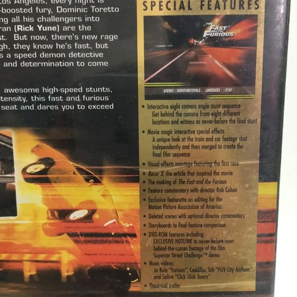 The Fast and the Furious” WS Collector’s Edition DVD - Picture 7 of 8